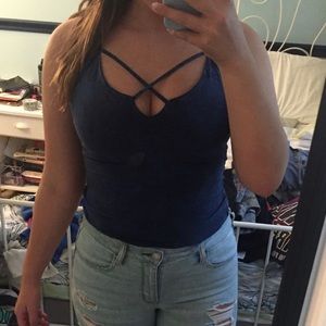 Navy “Popular Basics” Tank Top